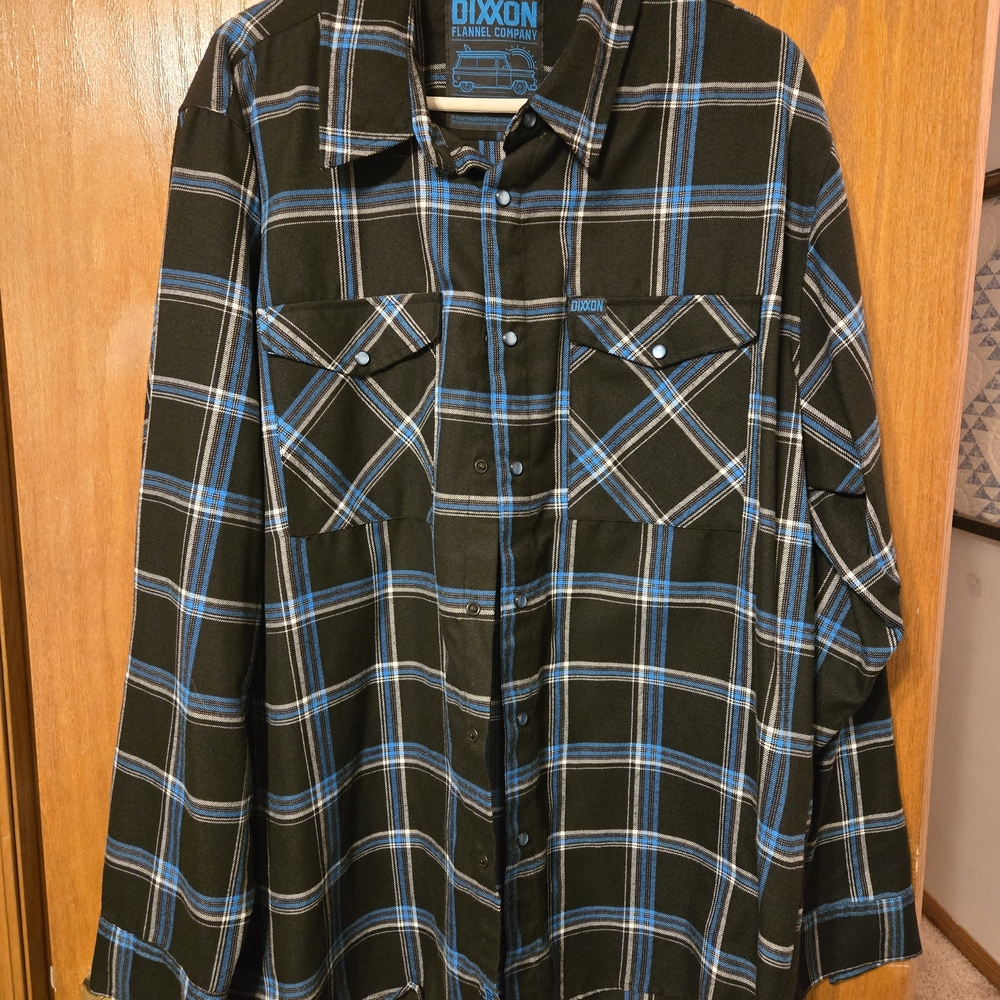 DIXXON Black and Blue Flannel Shirt